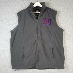 NFL Men's Large Black New York Giants Black Vest Jacket